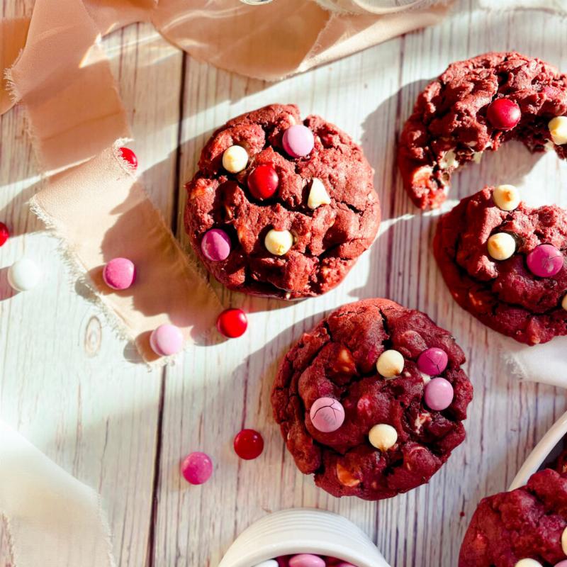 Perfectly Baked Crumbl Cookies on a Cooling Rack