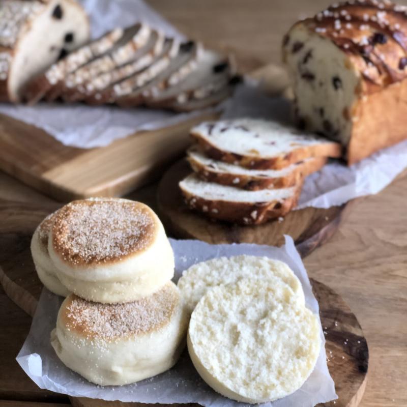 Perfectly Baked Muffins Cooling on a Wire Rack