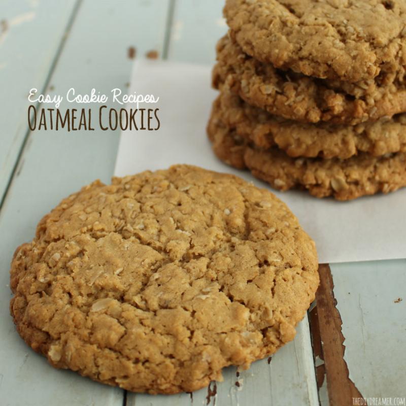 Perfectly Baked Chewy Oatmeal Cookies on a Cooling Rack