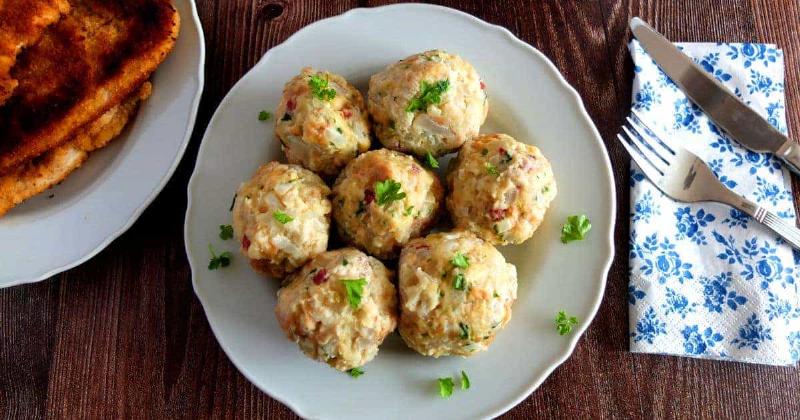 Potato and Bread Dumplings in Broth