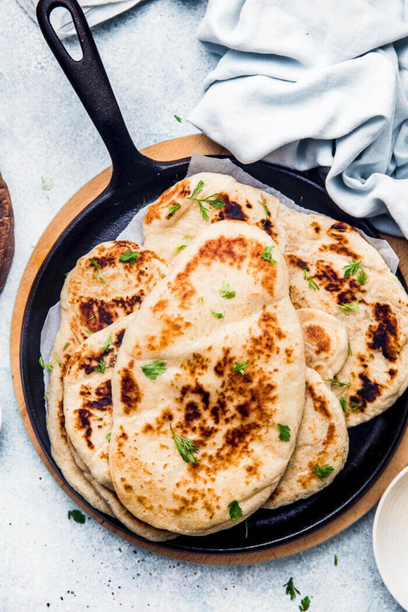 Naan Dough Proofing in a Bowl