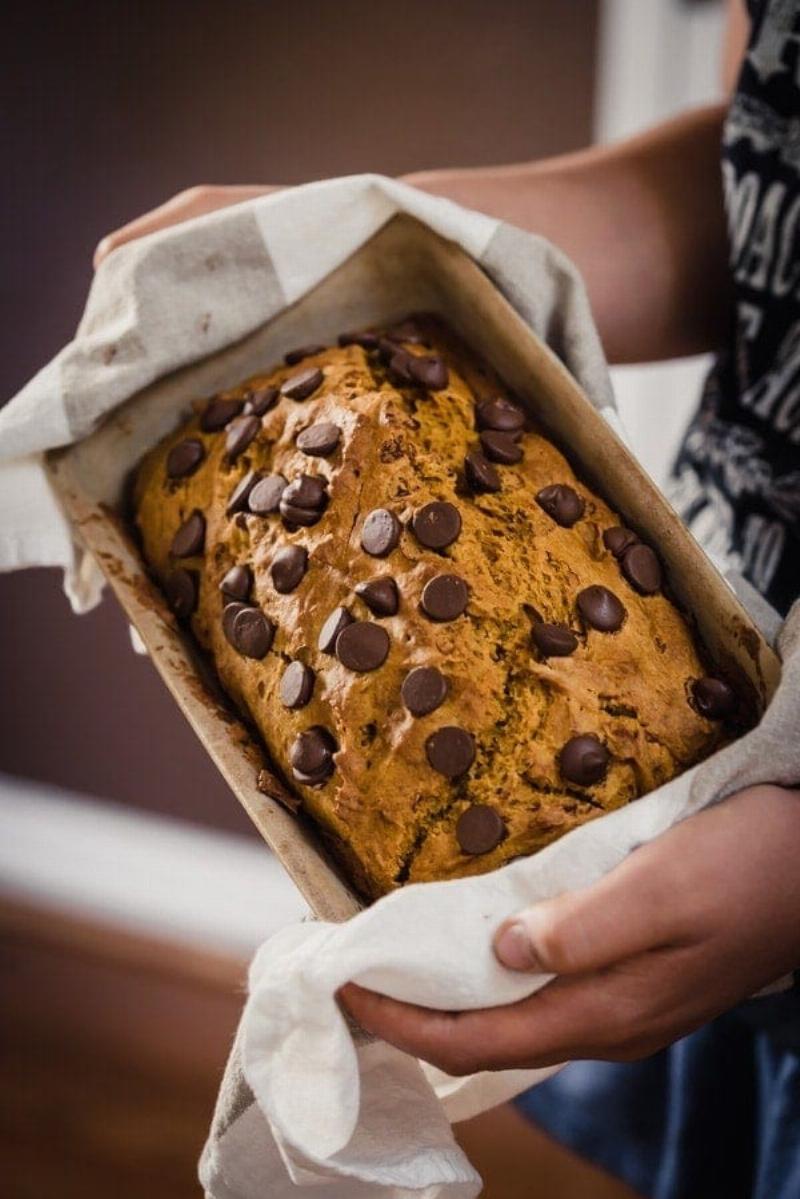 Pumpkin Bread with Coffee