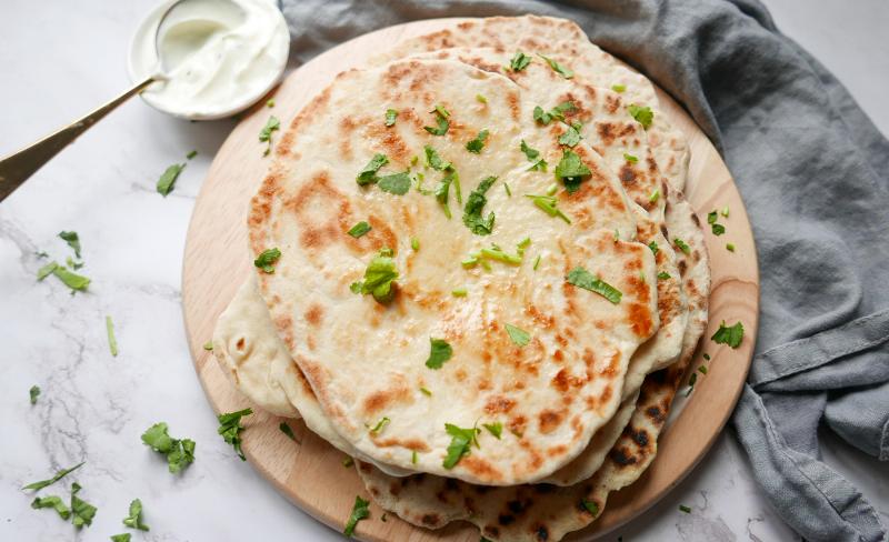 Quick Naan Bread Serving