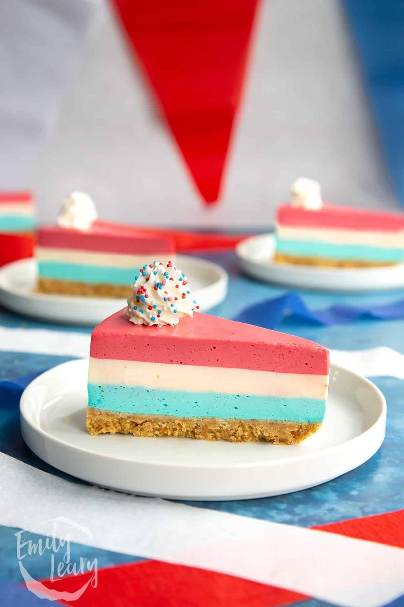 Red, White, and Blue Layered Cake