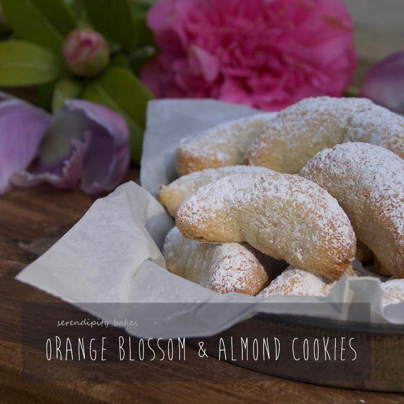 Rosewater Almond Crescent Cookies