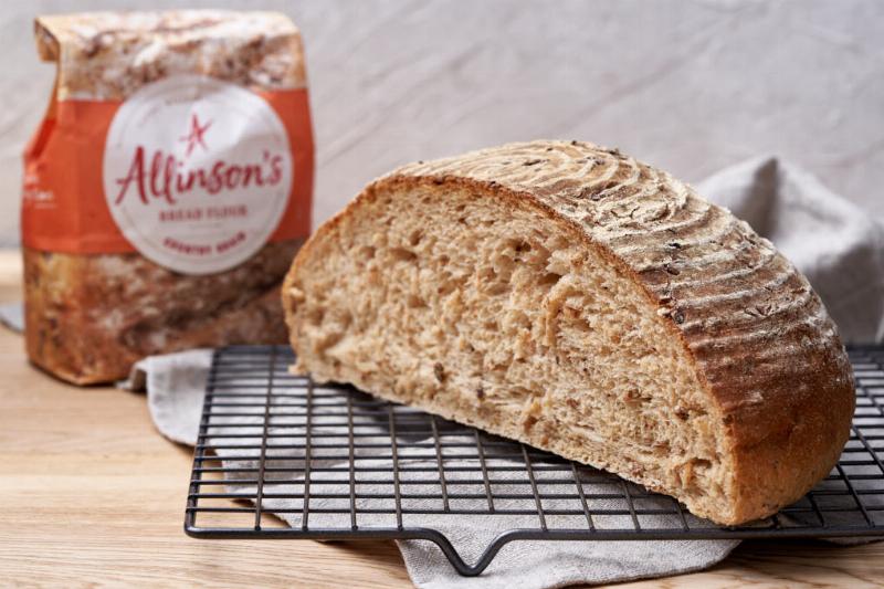 Rustic Country Bread with a Thick Crust