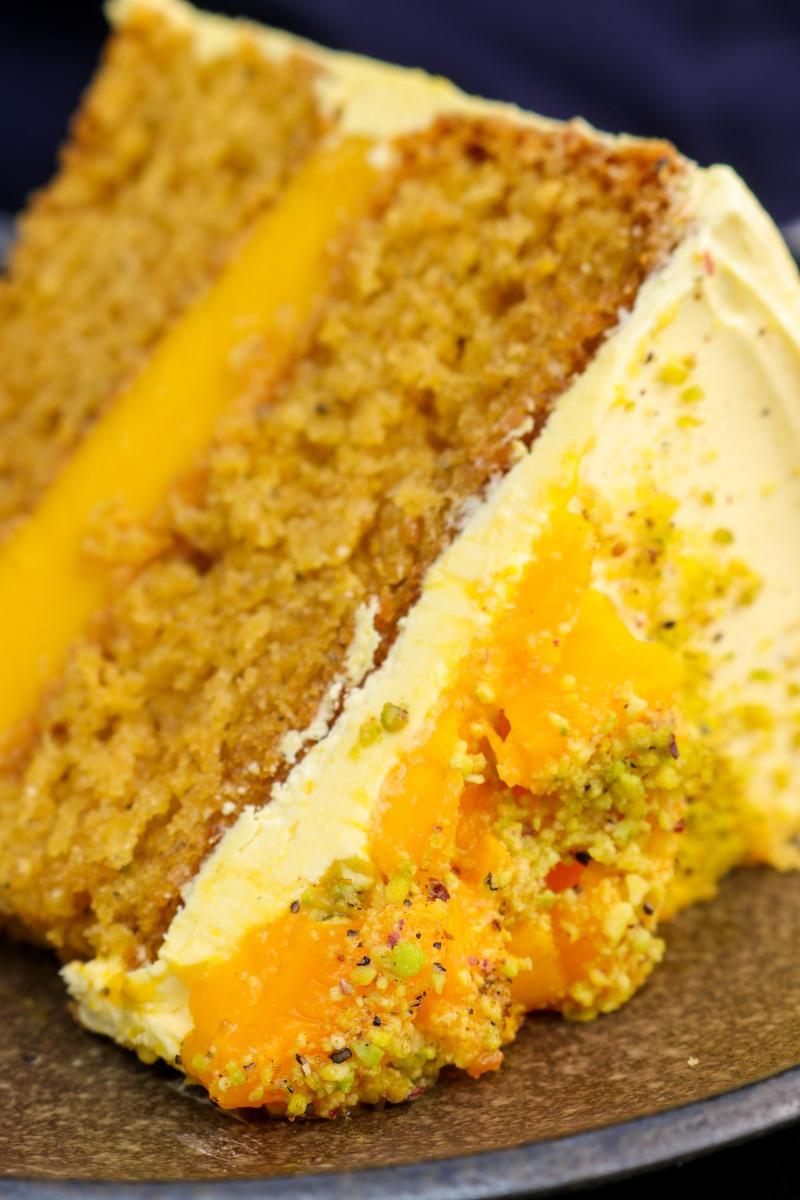 Moist Saffron Yogurt Cake