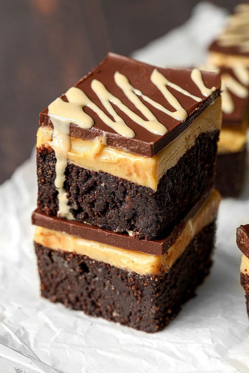 Decadent Salted Caramel Vegan Brownies