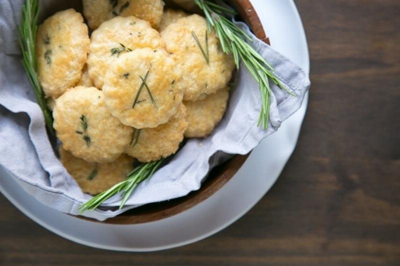 Savory Keto Scones with Cheddar, Chive, Parmesan, and Rosemary