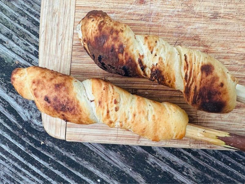 Shaping Breadsticks Dough into Long Ropes