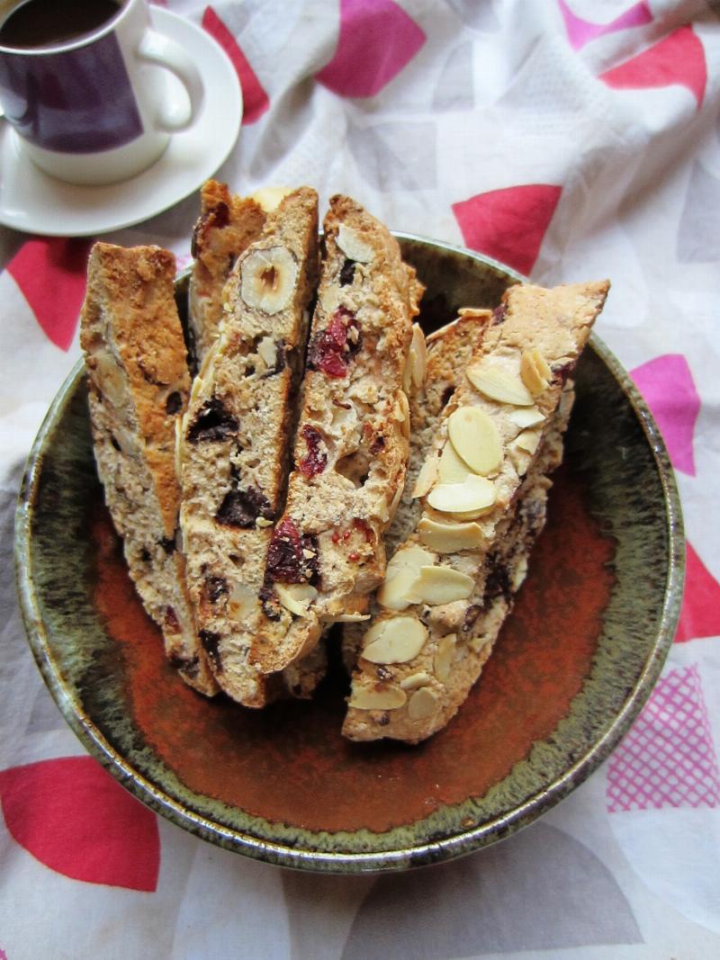 Sliced Cranberry Bread with Coffee