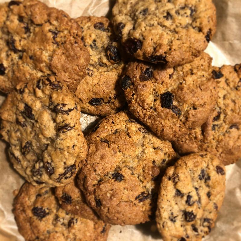 Spiced Oatmeal Raisin Cookies