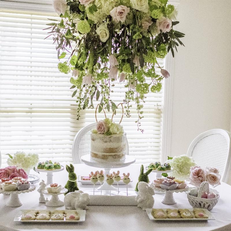 Beautifully Decorated Spring Flower Easter Cookies