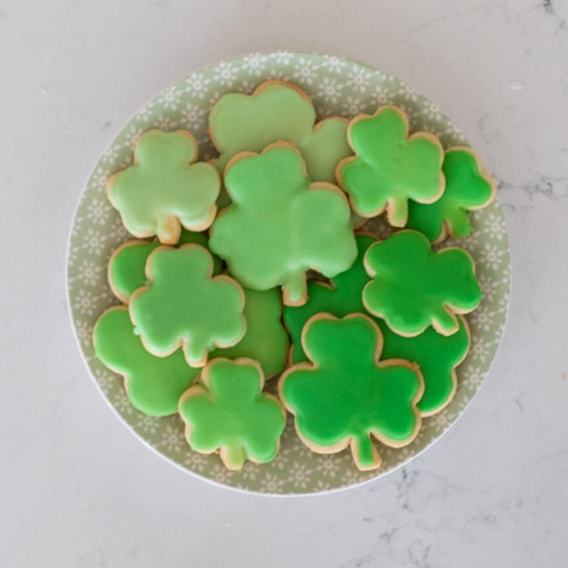 St. Patrick's Day Shamrock Sugar Cookies