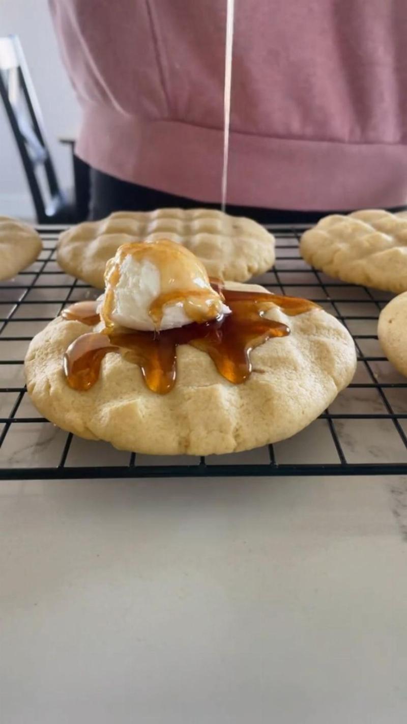 Stacked Cooling Racks with Cookies