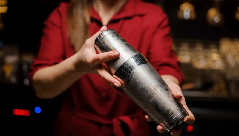 Shaking Ingredients in a Cocktail Shaker