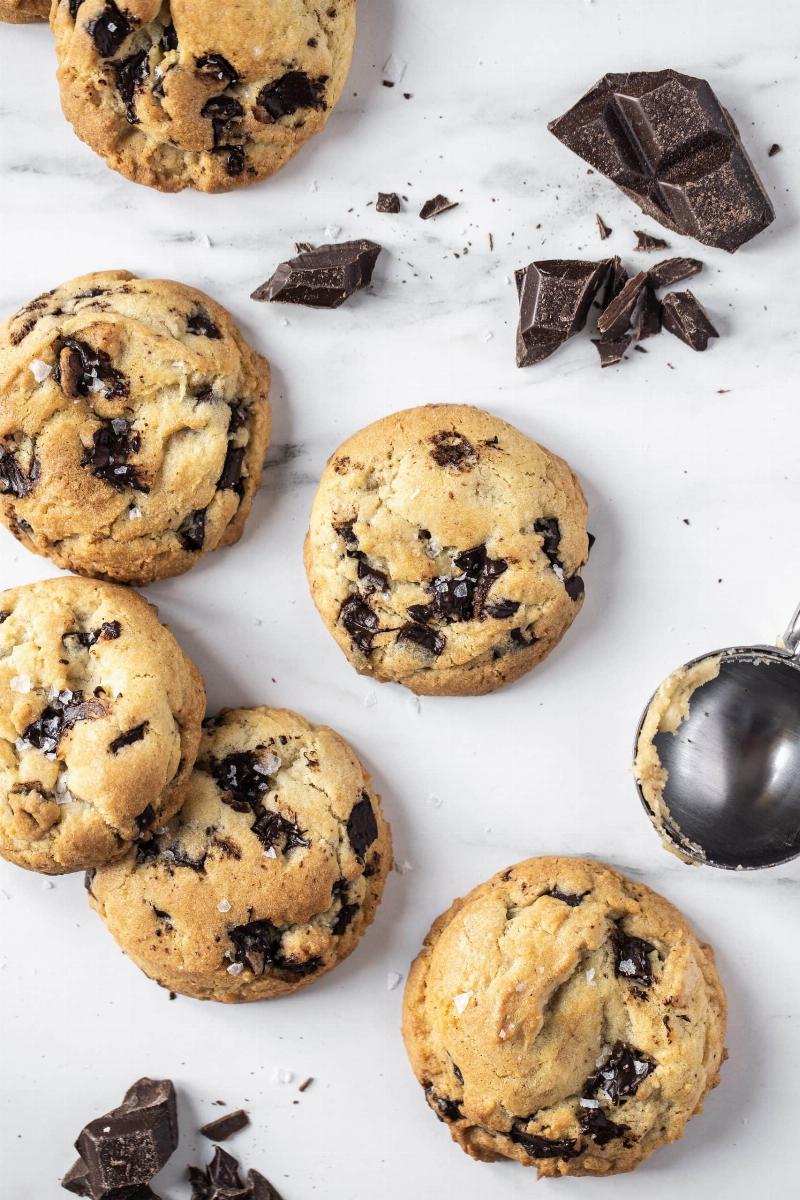 Underbaked Cookies on a Baking Sheet