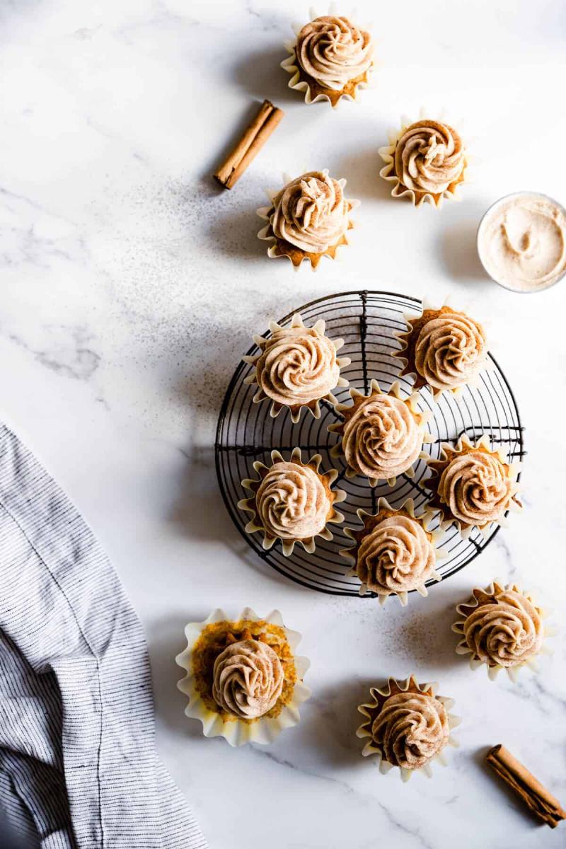 Vanilla Chai Cupcake Close-Up