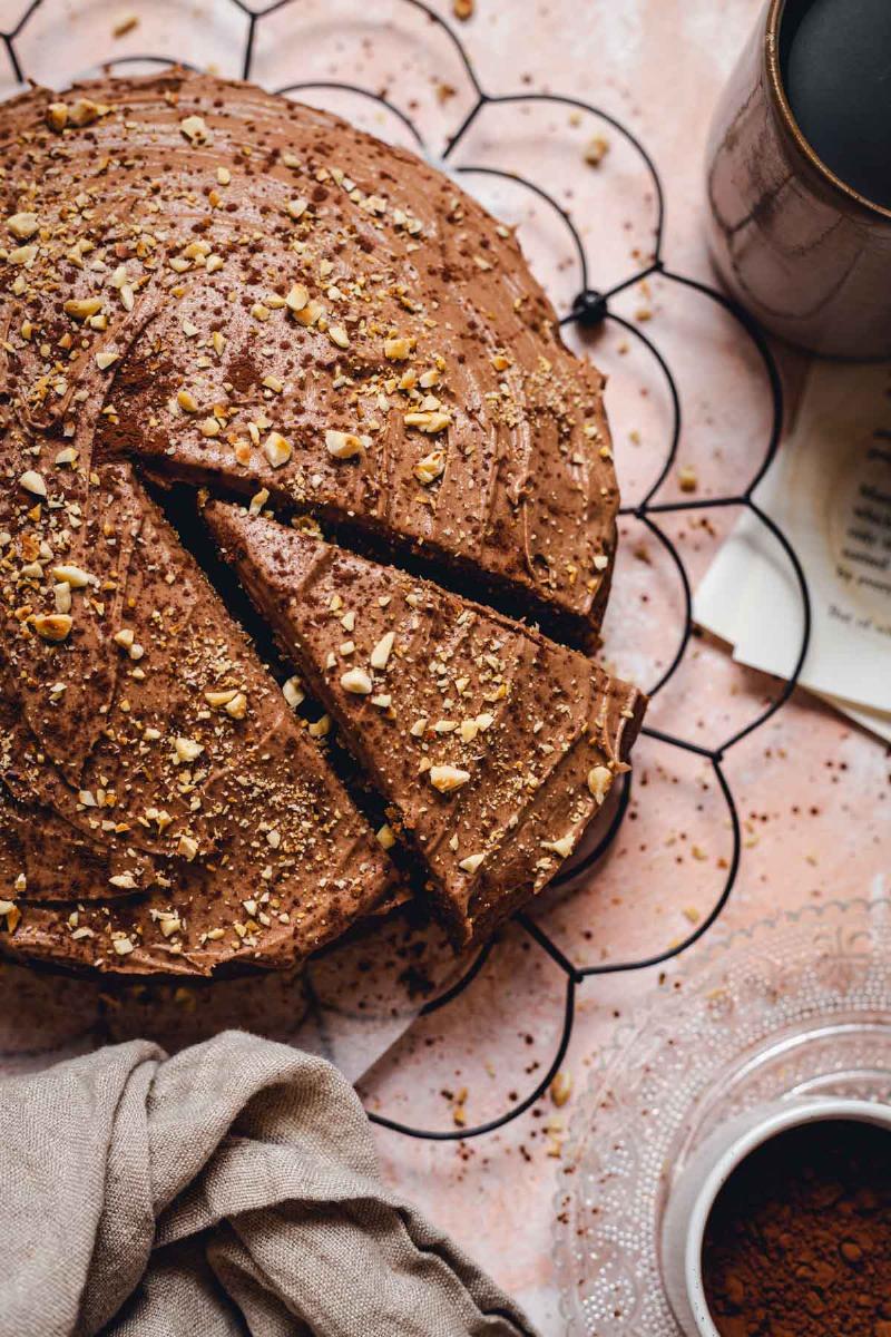 Various coffee cake ingredients