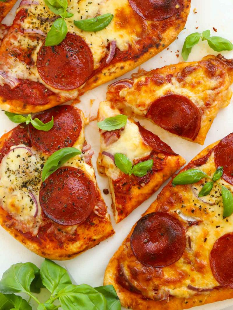 Different Shapes and Toppings for Naan Bread