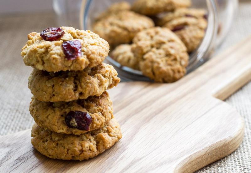 Vegan Coconut Cookies Baking in Oven