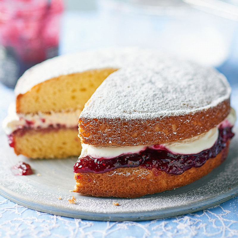 Victoria Sponge Cake from the Great British Baking Show