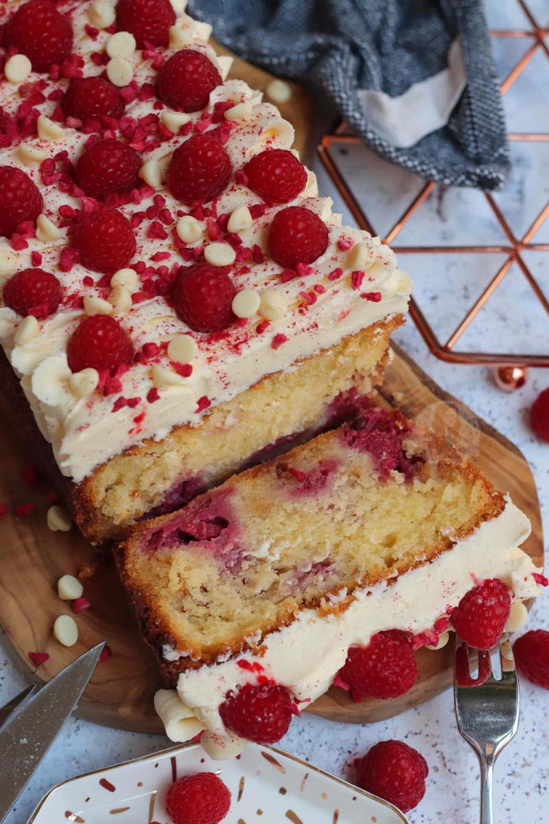 White Chocolate Raspberry Cake for Valentine's Day