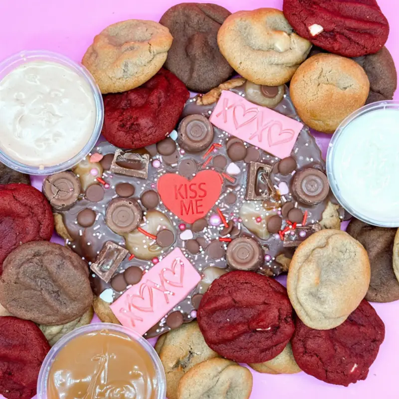 Valentine's Day Cookies in a Gift Box