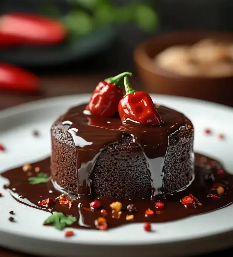 Hazelnut Keto Lava Cake with Melted Chocolate Center