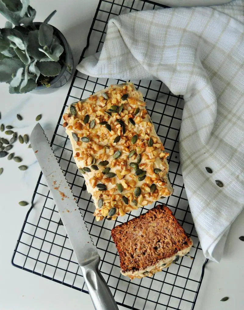 Keto Banana Walnut Cake with Cream Cheese Frosting