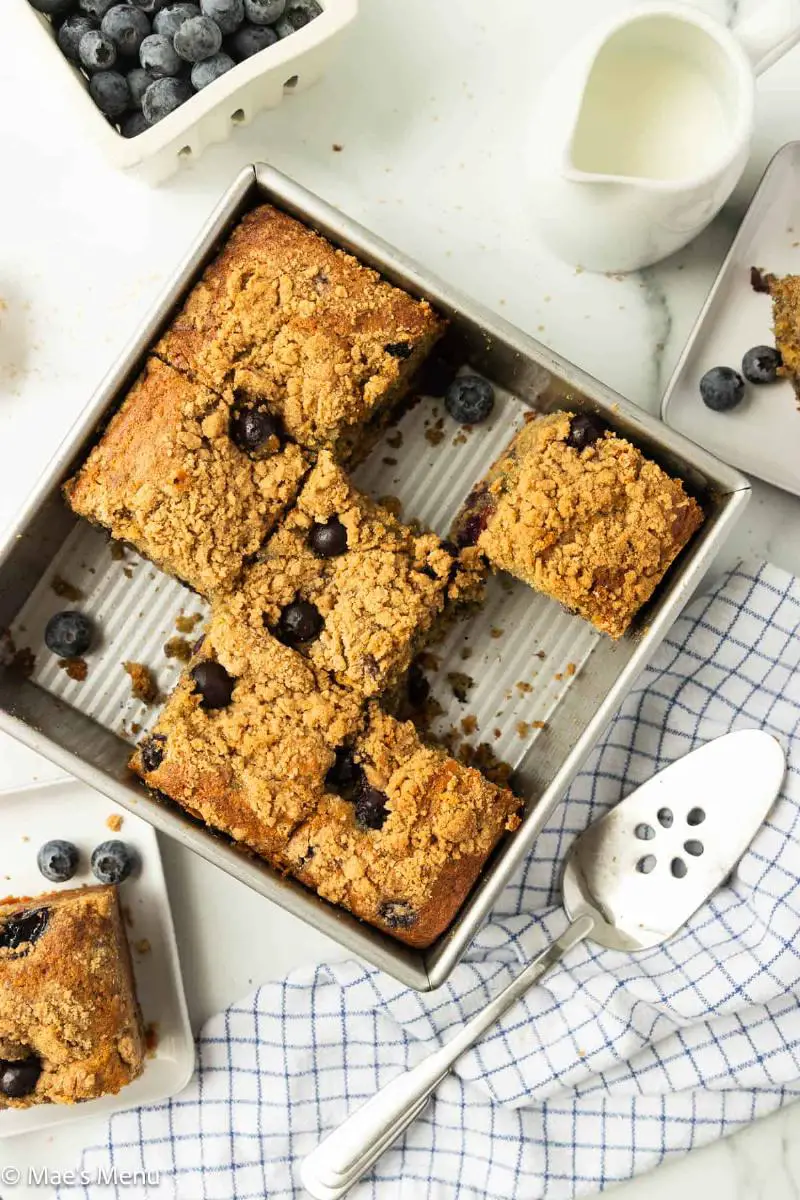 Keto Blueberry Coffee Cake with Streusel Topping