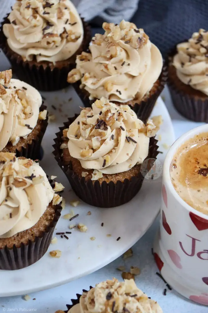 Keto Espresso Cupcakes with frosting