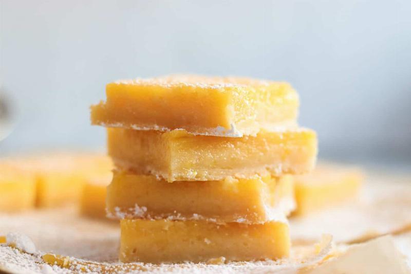 Tangy Keto Lemon Bars with Buttery Shortbread Crust