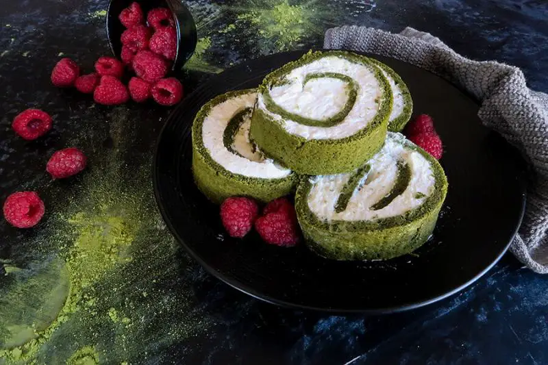 Keto Matcha Cake Slice