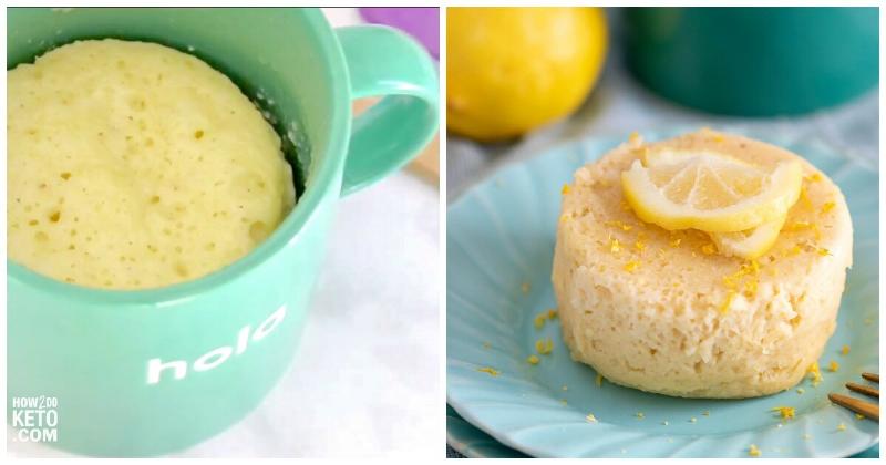 close up of keto mug cake ingredients and tools