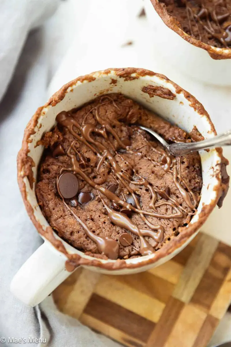 Single serving peanut butter keto mug cake