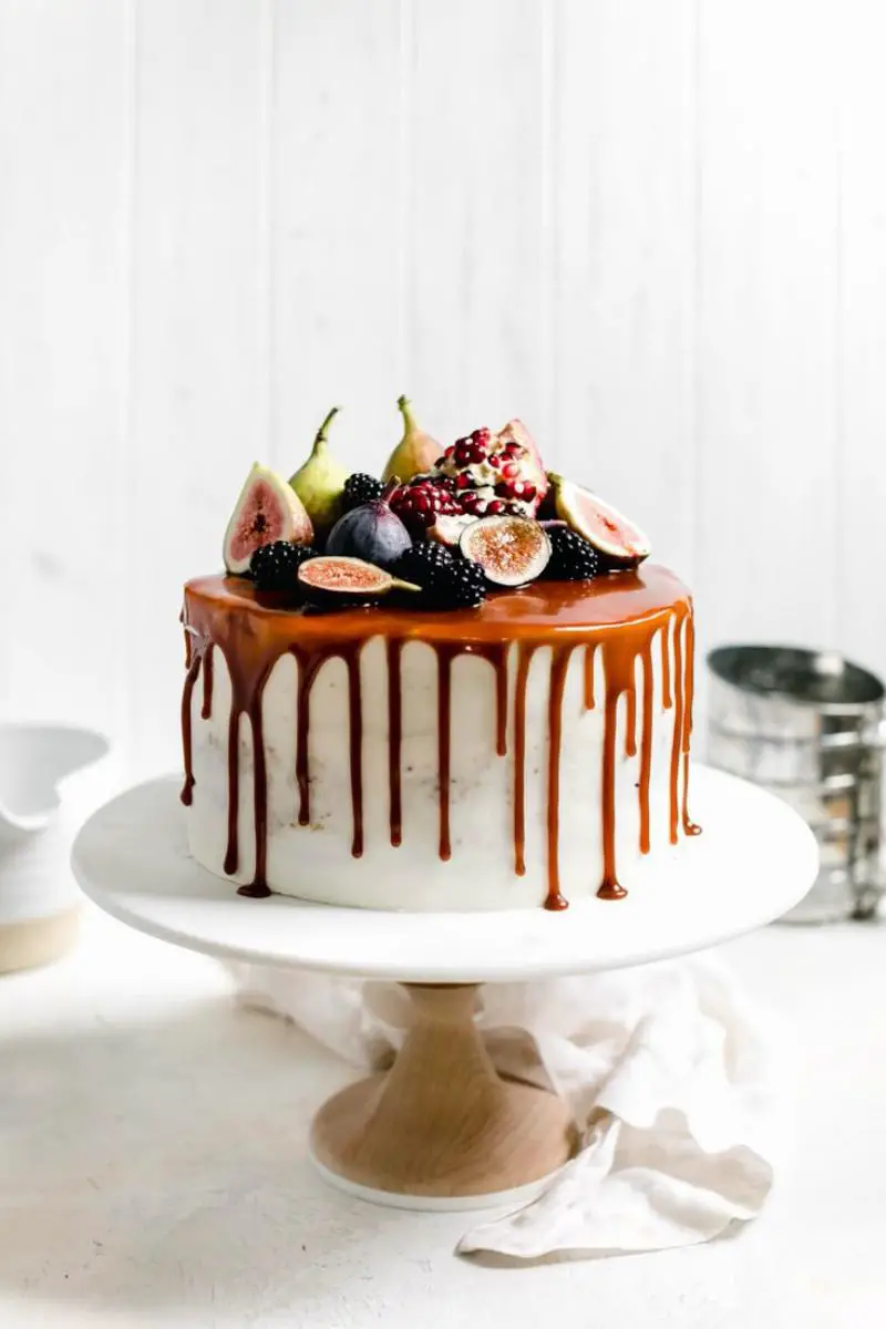 Keto Spice Cake with Salted Caramel Whipped Cream