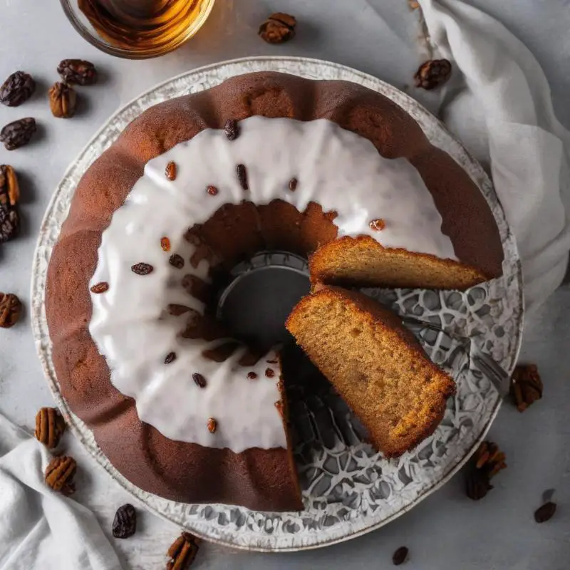 Keto Spiced Rum Bundt Cake with Glaze