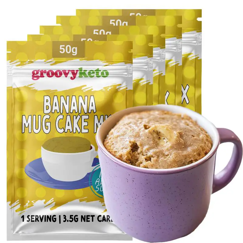 Fluffy Keto Vanilla Mug Cake with Berries